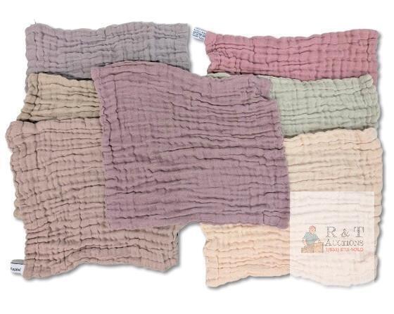 New Kestel 7pc 100% Cotton Muslin Baby Washcloths, Safe For Super Fragile Skin, 12" &times; 12" Each