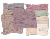 New Kestel 7pc 100% Cotton Muslin Baby Washcloths, Safe For Super Fragile Skin, 12" &times; 12" Each