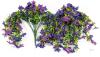 New ZFProcess Artificial Hanging Flowers Plants for Outdoor Spring Summer Decoration, 2 PCS Faux Silk Flower Outside Planter UV Resistant Look Real for Front Patio Porch Home Decor (Double Purple) 12" Long With 8" Drop X004G8GC6T - 3