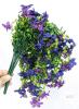 New ZFProcess Artificial Hanging Flowers Plants for Outdoor Spring Summer Decoration, 2 PCS Faux Silk Flower Outside Planter UV Resistant Look Real for Front Patio Porch Home Decor (Double Purple) 12" Long With 8" Drop X004G8GC6T - 4