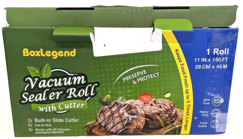 [Broken Roll/Cutter] BoxLegend Vacuum Sealer Roll, Works With All Vacuum Packaging Machines, Possibly Less Than Listed (11" &times; 159ft)