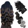 New Essent Seamless Clip in Body Wave Hair Extensions for Women , Natural Black
