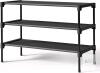 New Kitsure Shoe Rack - Non-Woven Shoe Rack Shelf, Shoe Organizer for Closet, Entryway, Garage & Corridor, Stackable Shelves, 70 x 30 x 47cm, Black