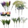 New 24 Pcs Outdoor Artificial Plants Summer Decor Up To 19" Long (Mixed Colours) X004JJ1ERH