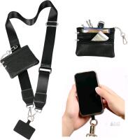 New Phone Strap with Zippered Pouch, Clip and Go Strap for Phone with Wallet Crossbody, Phone Crossbody Strap