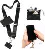 New Phone Strap with Zippered Pouch, Clip and Go Strap for Phone with Wallet Crossbody, Phone Crossbody Strap