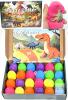 New Dinosaur Egg Game, 24 Plastic Eggs With Plastic Dinosaurs, Play Mat & Dice