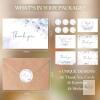 New Oaken Leaford 48 Pack Pre-Folded Floral Thank You Cards with Envelopes & Stickers, 6 Elegant Flower Designs for Wedding, Baby Shower Blue/Red - 2