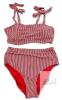New Size XL Women's Tie Shoulder Bikini Sets 2 Piece Striped Swimsuits - 3