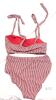 New Size XL Women's Tie Shoulder Bikini Sets 2 Piece Striped Swimsuits - 4