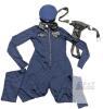 New Size LG Women's XXLOG Police Commanding Officer Costume for Adults, Blue Jumpsuit, Hat & Hip Holster Belt Thing - 2