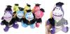 New 6-Pack 6.25" Tall Plush Graduation Dinosaur Toys