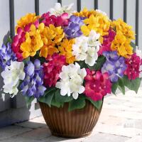New 16 Bundles 17"Artificial Hydrangea Flowers Branch for Outdoor (Mixed Color)<br/>Premium Material, UV Resistant, Realistic Faux Silk Bouquets Plants, for Front Door Balcony Farmhouse Garden Spring Summer Decor X004Y27IAL