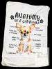 New Anatomy of a Chihuahua Super Soft Minky Flannel Blanket, 29" &times; 40"