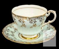 Vintage Paragon Double Warranted A123/10 Mint Green Gold Gilt, No Chips or Cracks, Rings True