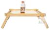 Portable Bed Tray - Pine Wood, Natural Finish - Foldable, Adjustable - Laptop Desk - 12.25" &times; 23.25" &times; 9" Tall (Extended) - 2