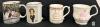 Porcelain & Ceramics : Coffee Mugs, 6pc Small Snack Bowls, 6 Assorted Plates Up To 8.8" & Signed Wizard Clay Earthenware Pinch/Pour Pot - 2