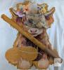 Cow Floral Pi&ntilde;ata Party Set with Bat, Blindfold, Confetti | Cardboard Construction | 20" Tall
