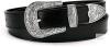 New 41" (8-10) Women's Chaoren 1" Wide Country Western PU Leather Belt With Hole-Making Punch Tool