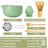 New Ranerane Matcha Whisk Set, Sakura Cyan Ceramic Matcha Set Includes Matcha Bowl, Matcha Whisk (Chasen) and Holder, Sifter, Bamboo Scoop & Spoon - 6 Pcs Matcha Kit for Matcha Lovers : Sakura Cyan X004R26MJB - 2