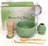 New Ranerane Matcha Whisk Set, Sakura Cyan Ceramic Matcha Set Includes Matcha Bowl, Matcha Whisk (Chasen) and Holder, Sifter, Bamboo Scoop & Spoon - 6 Pcs Matcha Kit for Matcha Lovers : Sakura Cyan X004R26MJB - 3