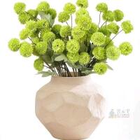 New 12pc Inqcmy Multicolor Artificial Ball Chrysanthemums Silk Wedding Flowers with Stems-Indoor and Outdoor Decor | "Dark" Green | 20" Long X004XLBXNB