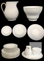 Vintage Wedgwood English Bone China Gray April Colours : Creamer & Open Sugar Bowl, 12&times; Bread & Butter Plates 5.8", 12&times; Salad Plates 8", 1&times; 9.5" Plate, No Chips or Cracks, Rings True