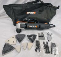NEW WORX WX686L.1 Corded Oscillating Multi-Tool, 2.5A, 120V, Variable Speed, Bag & Accessories