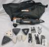 NEW WORX WX686L.1 Corded Oscillating Multi-Tool, 2.5A, 120V, Variable Speed, Bag & Accessories