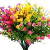 New WILLBOND 12 Bundles Artificial Flowers Outdoor, UV Resistant Faux Artificial Plants Shrubs Plastic Flower Bulk for Hanging Planter Porch Window Home Spring Summer Decor (Lovely Color) X0042I2BYP