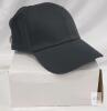 new Black 100% Cotton Baseball Cap, Size S, Adjustable Brass Strap,