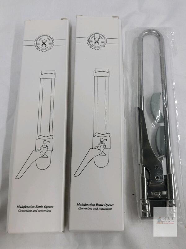 2 NEW Adjustable Stainless Steel Jar Opener, Fits 1-4 Inch Lids, Ergonomic Design