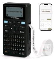 New - SUPVAN E11 Bluetooth Label Maker Machine with Tape, Support Keyboard & App with 30+ Fonts and 660+ Icons, Rechargeable Inkless Labeler for Home, Kitchen, Office, School, Organization, Black