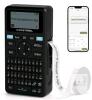 New - SUPVAN E11 Bluetooth Label Maker Machine with Tape, Support Keyboard & App with 30+ Fonts and 660+ Icons, Rechargeable Inkless Labeler for Home, Kitchen, Office, School, Organization, Black