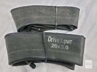 DriveXpwr 20 x 3.0 Fat Tire Bicycle Inner Tubes, 2-Pack, Schrader Valve, Butyl Rubber