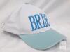 White and Light Blue "BRIDE" Embroidered Adjustable Baseball Cap, Six-Panel, Brass Buckle - 2