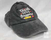 ZVUZVO Teacher Appreciation Black Baseball Cap with "Teach Love Inspire" Embroidery