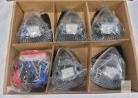 Fullux 5 Pack LED Cab Roof Marker Lights, Black Lens, White 6000K, 12V, with Wiring Kit