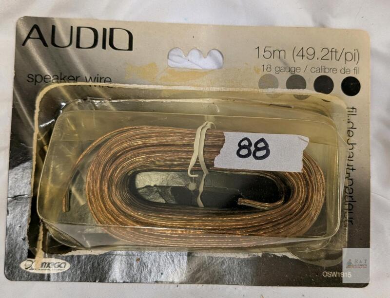 Omega OSW1815 18AWG Speaker Wire, 49.2 ft (15m), 2-Conductor, Oxygen-Free Copper, Original Pack- worn packaging