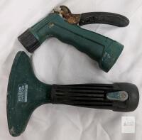 Home Gardener Hose Nozzle Set &ndash; Trigger Pistol Grip and Wide Fan Sprayer, Standard 3/4" GHT