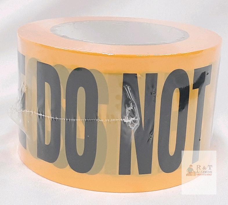 Orange "DO NOT CROSS" Barricade Tape, 3" x 1000', Polyethylene, High-Visibility, Sealed Roll