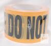 Orange "DO NOT CROSS" Barricade Tape, 3" x 1000', Polyethylene, High-Visibility, Sealed Roll