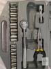 Work Centre Hand Tool Set with Sockets, Wrenches, Bits, Ratchet, and Pliers - 2