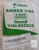 Oasis Amber Prescription Vials 8 Dram, 25 Pack, Child-Resistant Caps, Item# VIAL8DZX25 - 2