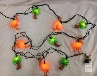 Palm Tree & Flamingo String Lights , 10 Light - Working