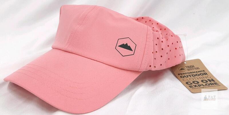 Tough Outfitters Performance Outdoor Cap, Pink, Adjustable Velcro, Moisture-Wicking, New