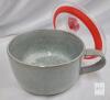 New NUTRIUPS 30oz Ceramic Stoneware Soup mugs with Hanlde, 900 ML White French Onion Soup Bowls with Lid - 3