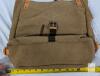 Canvas Rucksack Backpack, 16"x15"x5", Adjustable Strap, Front Zipper Pocket, Tan Canvas Bag - 3