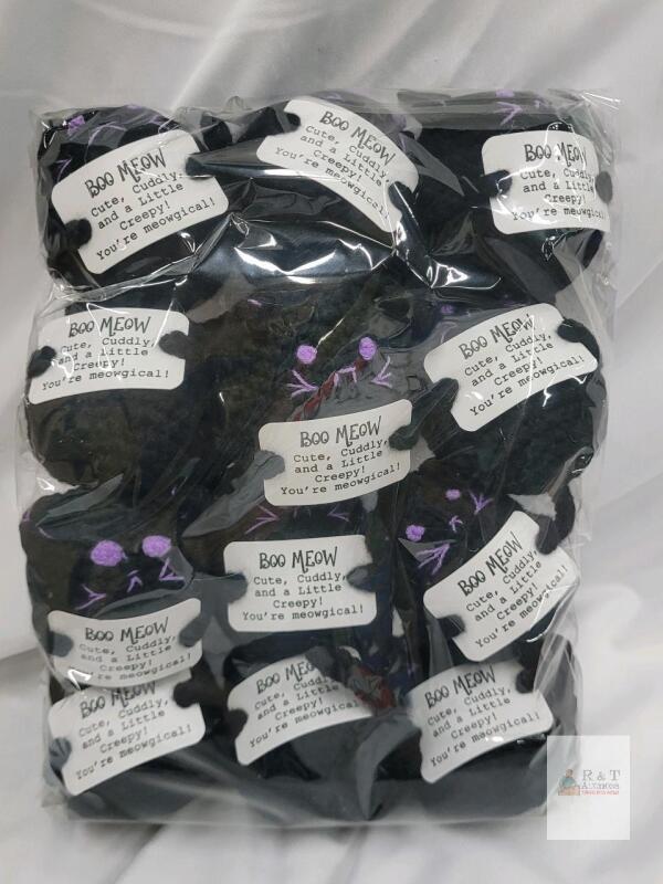 Pinkunn 12 Pcs Halloween Cats Plush Set &ndash; Boo Meow, 4" Black Cat Toys