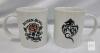 NEW HJOCMLE 30oz Ceramic Coffee Mugs Set of 2 &ndash; Skull Rose & Tribal Wolf Art &ndash;
